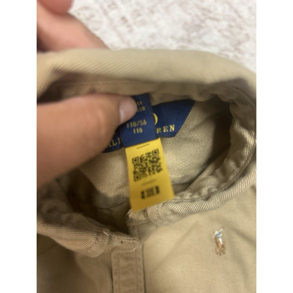 RALPH LAUREN Shirt-Dress Size 4‎ Girls Belted Chino Long Sleeve Khaki - Picture 5 of 11